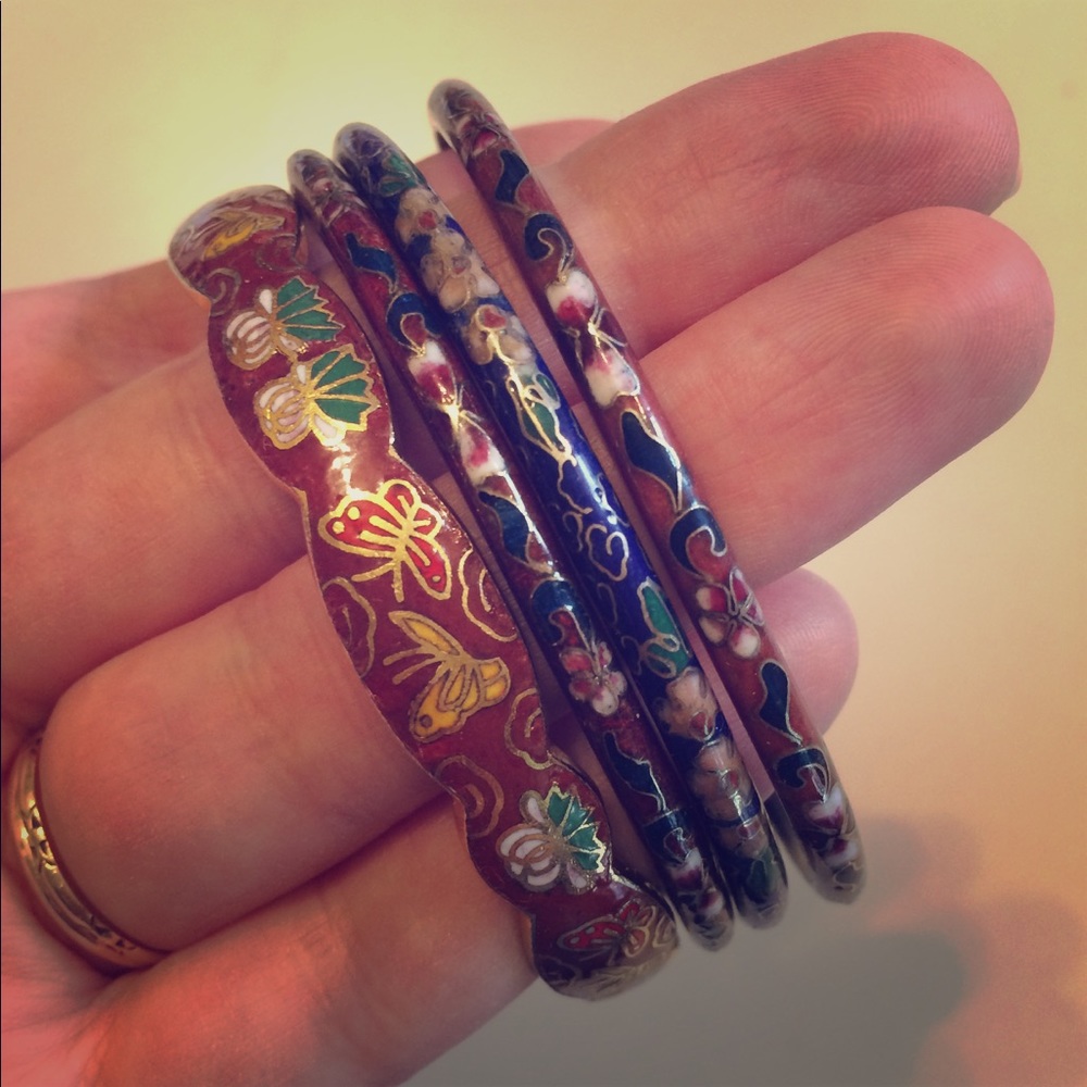 Vintage Chinese Cloisonné bangles